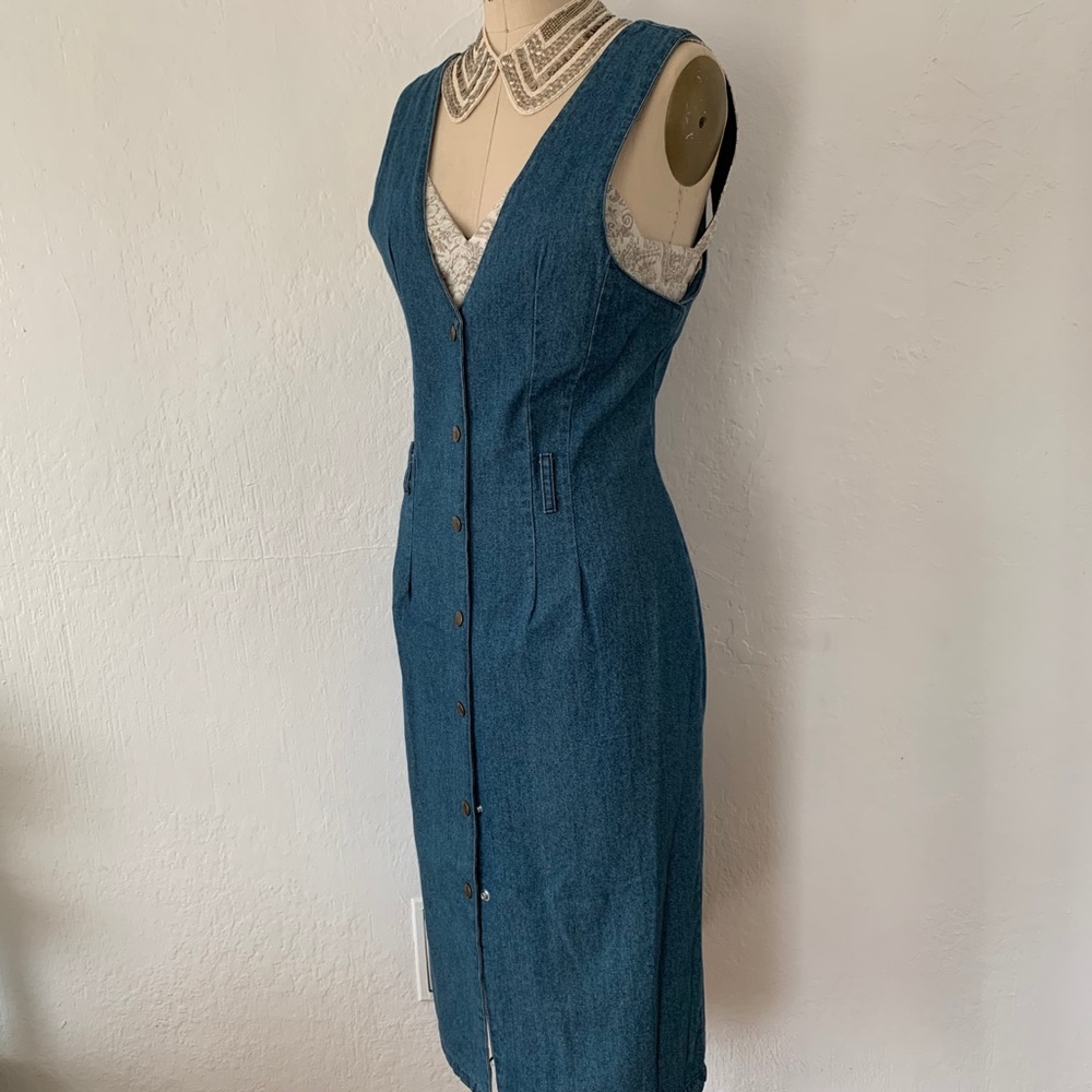 👍🏽SOLD👍🏽 Vintage Bill Blass sexy denim dress - Picture 2 of 8